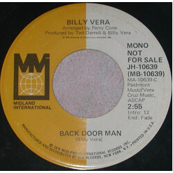 Billy Vera Back Door Man USED VINYL 7INCH 45 RPM PROMO STEREO MONO