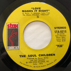 Soul Children Love Makes It Right USED VINYL 7INCH 45 RPM SINGLE STYRENE STEREO
