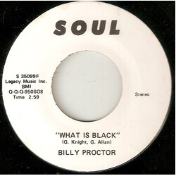 Billy Proctor What Is Black USED VINYL 7INCH 45 RPM SINGLE PROMO STEREO MONO