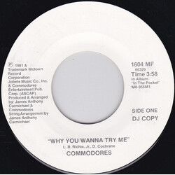 Commodores Why You Wanna Try Me USED VINYL 7INCH 45 RPM PROMO