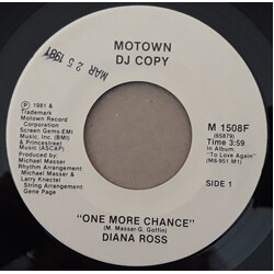 Diana Ross One More Chance USED VINYL 7INCH 45 RPM SINGLE PROMO