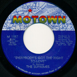 The Supremes Everybody's Got The Right To Love / But I Love You More USED VINYL 7INCH 45 RPM SINGLE