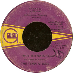 The Temptations Mother Nature / Funky Music Sho Nuff Turns Me On USED VINYL 7INCH 45 RPM