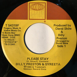 Billy Preston / Syreeta Please Stay USED VINYL 7INCH 45 RPM