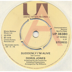 Doris Jones Suddenly I'm Alive USED VINYL 7INCH 45 RPM PROMO