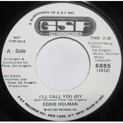 Eddie Holman I'll Call You Joy / Young Girl (In Your World) USED VINYL 7INCH 45 RPM PROMO