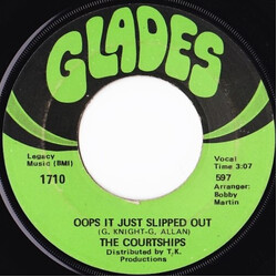 The Courtship Oops It Just Slipped Out / Love Ain't Love (Till You Give It To Somebody) USED VINYL 7INCH 45 RPM SINGLE