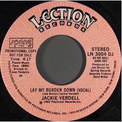 Jackie Verdell Lay My Burden Down USED VINYL 7INCH 45 RPM PROMO