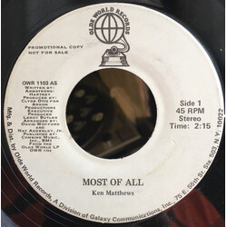 Ken Matthews (2) Most Of All USED VINYL 7INCH PROMO
