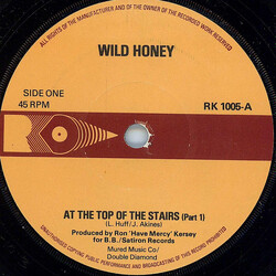 Wild Honey At The Top Of The Stairs USED VINYL 7INCH SINGLE 45 RPM
