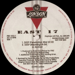 East 17 Deep Vinyl 12" USED