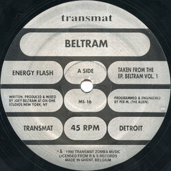 Joey Beltram Energy Flash USED VINYL 12INCH 45 RPM