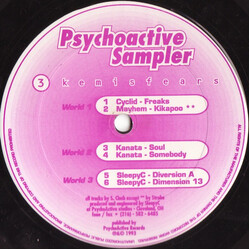 Various Psychoactive Sampler - 3 Kemisfears USED VINYL 12INCH 33 S RPM
