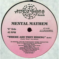 Mental Mayhem Where Are They Hiding / Joey's Riot USED VINYL 12INCH 45 RPM