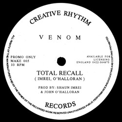Venom (11) Total Recall USED VINYL 12INCH PROMO 33 S RPM