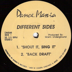 Glenn Underground / Craig Gilliam Different Sides USED VINYL 12INCH 33 S RPM