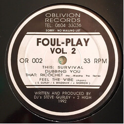 Foul Play Vol. 2 USED VINYL 12INCH 33 S RPM