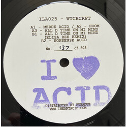 Wtchcrft I Love Acid 025 USED VINYL 12INCH 33 S RPM LIMITED EDITION NUMBERED