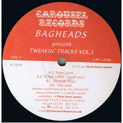 Bagheads Tweakin' Tracks Vol.1 USED VINYL 12INCH 33 S RPM