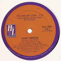Sandy Mercer You Are My Love USED VINYL 12INCH 33 S RPM