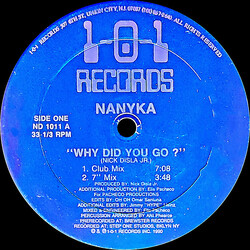 Nanyka Why Did You Go? USED VINYL 12INCH 33 S RPM