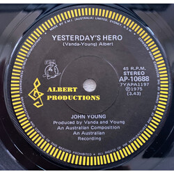 John Paul Young Yesterday's Hero USED VINYL 7INCH SINGLE 45 RPM