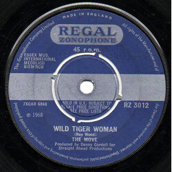 The Move Wild Tiger Woman USED VINYL 7INCH 45 RPM SINGLE