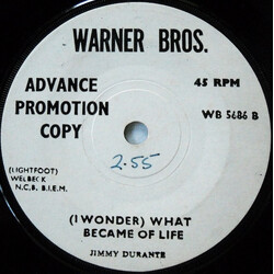 Jimmy Durante One Of Those Songs USED VINYL 7INCH 45 RPM SINGLE PROMO