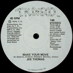 Joe Thomas Make Your Move / Get On Back USED VINYL 12INCH 45 RPM PROMO