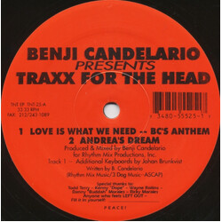 Benji Candelario Traxx For The Head USED VINYL 12INCH EP 33 S RPM