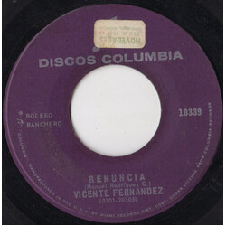 Vicente Fernandez Renuncia USED VINYL 7INCH SINGLE