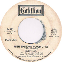Mary Lou (4) Wish Someone Would Care / John You're Wrong USED VINYL 7INCH 45 RPM PROMO