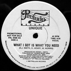 Unique (5) What I Got Is What You Need USED VINYL 12INCH 45 RPM PROMO