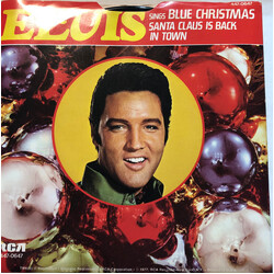 Elvis Presley Blue Christmas / Santa Claus Is Back In Town USED VINYL 7INCH 45 RPM SINGLE REISSUE STYRENE