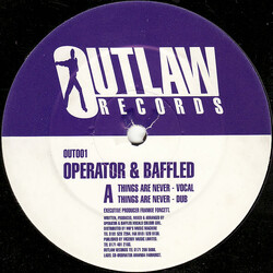 Operator (12) / Baffled Things Are Never USED VINYL 12INCH 33 S RPM