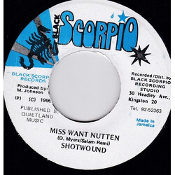 Shot Wound Miss Want Nutten USED VINYL 7INCH 45 RPM