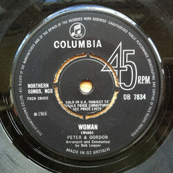 Peter & Gordon Woman USED VINYL 7INCH 45 RPM SINGLE