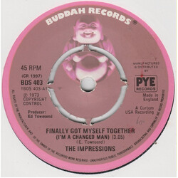 The Impressions Finally Got Myself Together (I'm A Changed Man) USED VINYL 7INCH SINGLE 45 RPM