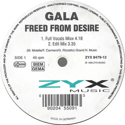 Gala Freed From Desire USED VINYL 12INCH 45 RPM