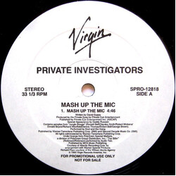 Private Investigators Mash Up The Mic USED VINYL 12INCH 33 S RPM SINGLE PROMO STEREO