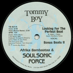 Afrika Bambaataa & Soulsonic Force Looking For The Perfect Beat USED VINYL 12INCH 33 S RPM