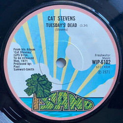 Cat Stevens Tuesday's Dead USED VINYL 7INCH 45 RPM SINGLE