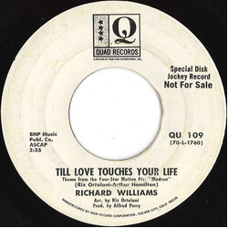 Richard Williams (17) Till Love Touches Your Life USED VINYL 7INCH 45 RPM PROMO