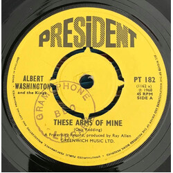Albert Washington And The Kings These Arms Of Mine / I'm The Man USED VINYL 7INCH 45 RPM SINGLE