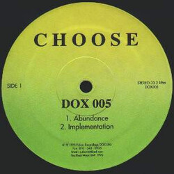 DJ Choose Untitled USED VINYL 12INCH 33 S RPM