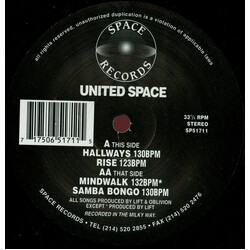 United Space Hallways USED VINYL 12INCH 33 S RPM STEREO