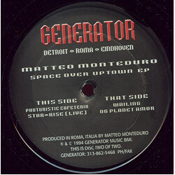 Matteo Monteduro Space Over Uptown EP USED VINYL 12INCH EP 33 S RPM