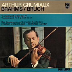 Johannes Brahms / Max Bruch / Arthur Grumiaux / Concertgebouworkest / Eduard van Beinum / Bernard Haitink Violin Concertos Vinyl LP USED