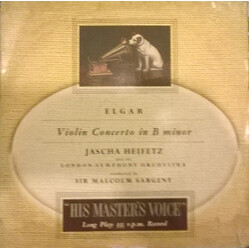 Sir Edward Elgar / Jascha Heifetz / London Symphony Orchestra / Sir Malcolm Sargent Violin Concerto In B Minor Vinyl LP USED