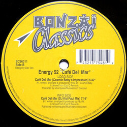 Energy 52 Café Del Mar USED VINYL 12INCH 45 RPM